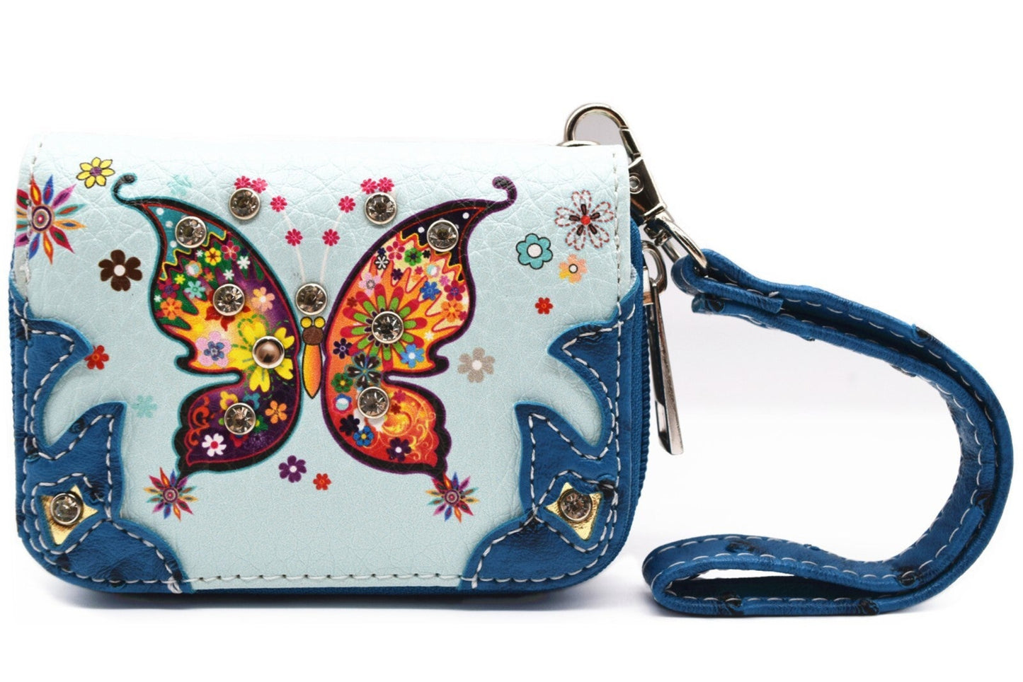 Butterfly Leather Purse Crossbody Bag with Wallet
