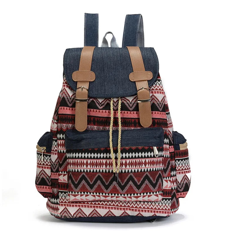 Canvas School Shoulder Backpack | Lily Bloom
