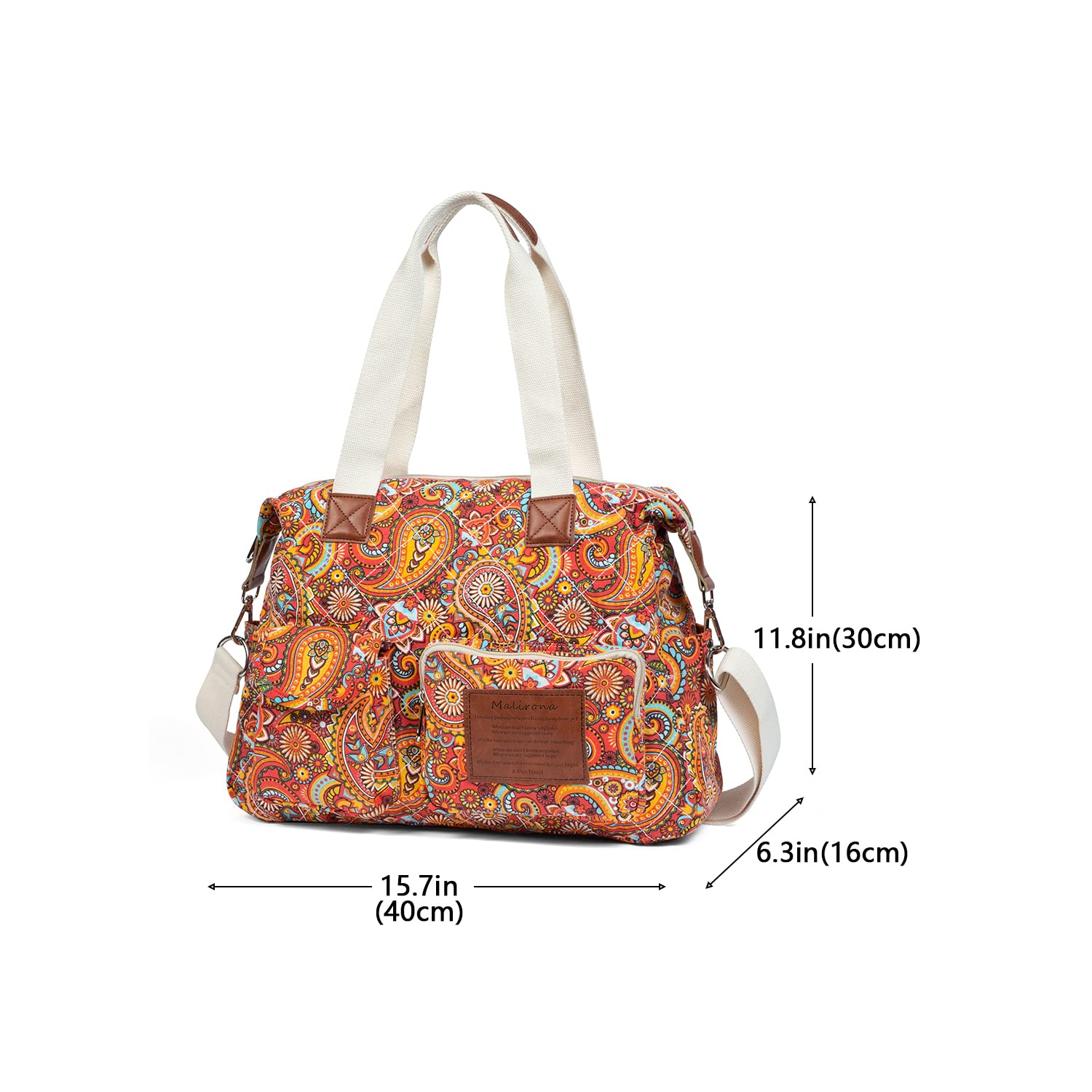 Canvas Shoulder Handbag Top Handle Satchel Crossbody Purse | Lily Bloom