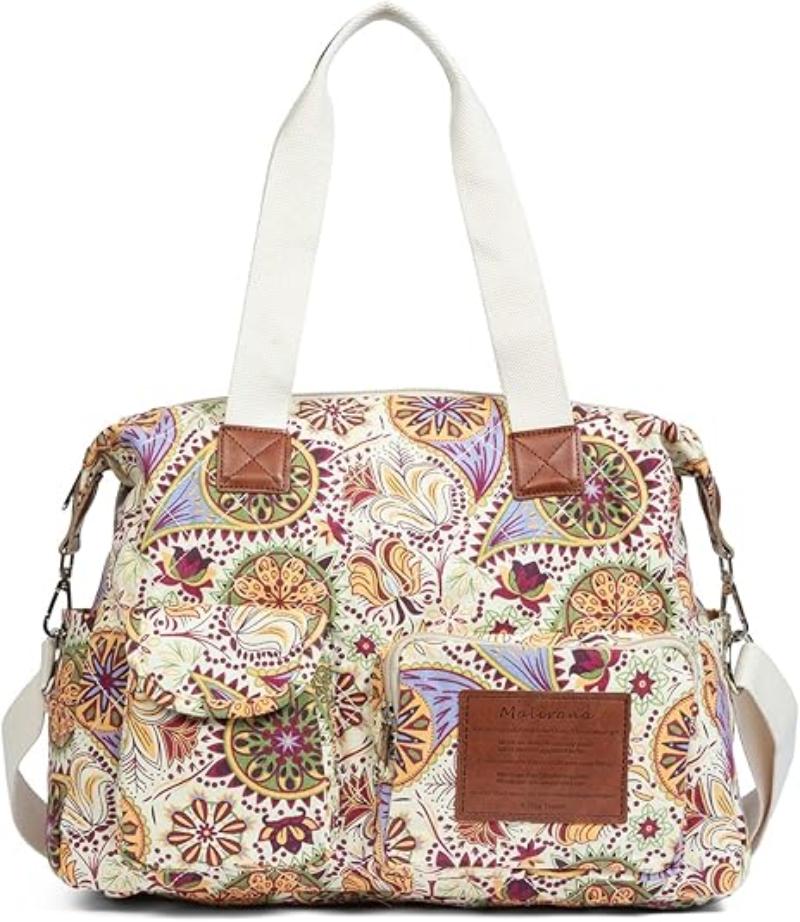 Canvas Shoulder Handbag Top Handle Satchel Crossbody Purse | Lily Bloom