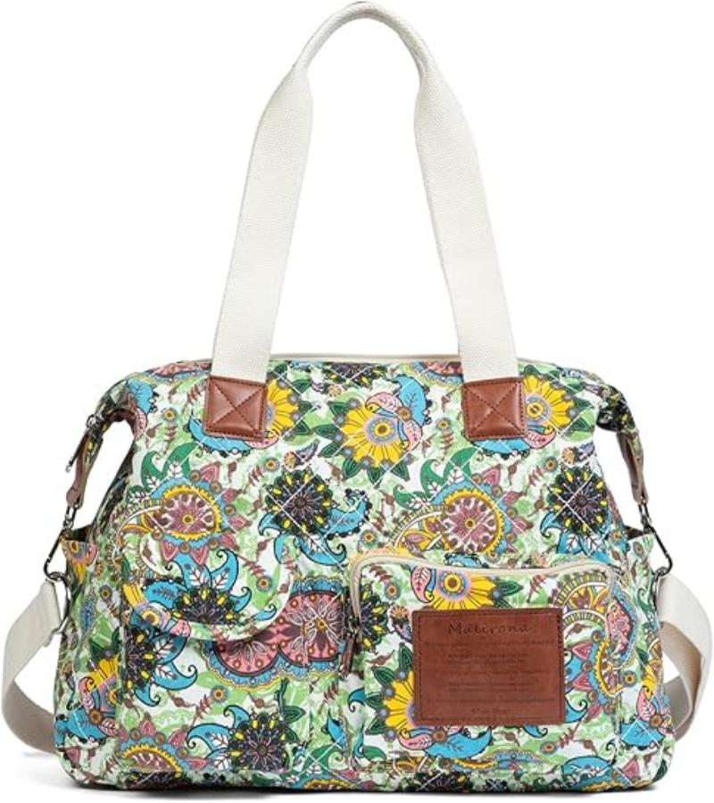 Canvas Shoulder Handbag Top Handle Satchel Crossbody Purse | Lily Bloom