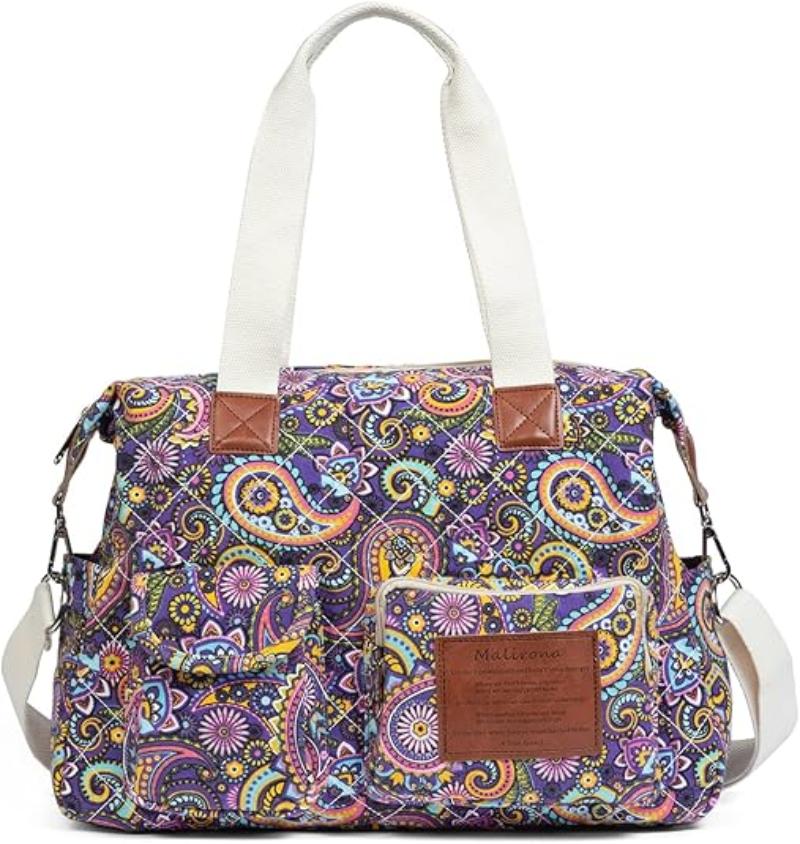 Canvas Shoulder Handbag Top Handle Satchel Crossbody Purse | Lily Bloom