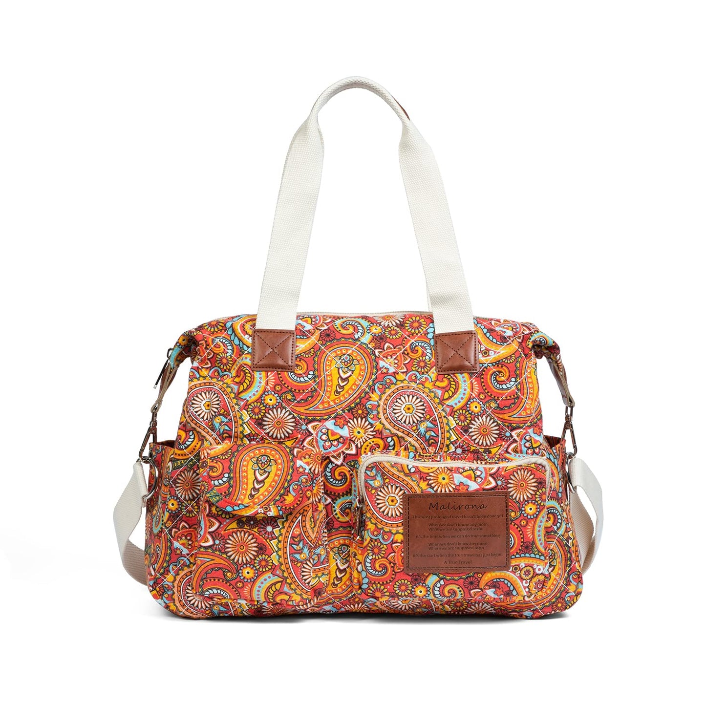Canvas Shoulder Handbag Top Handle Satchel Crossbody Purse | Lily Bloom