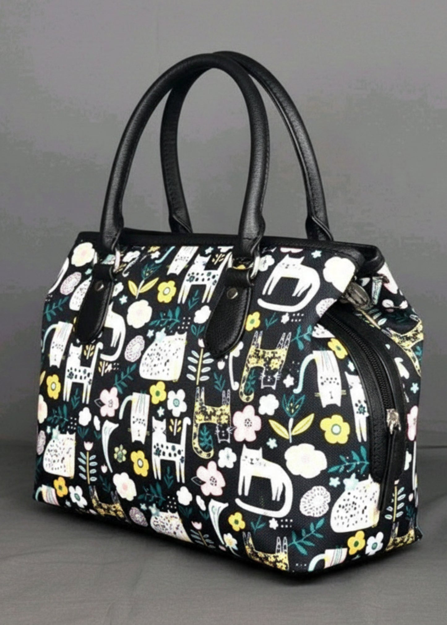 Cat Print Purse Handbag