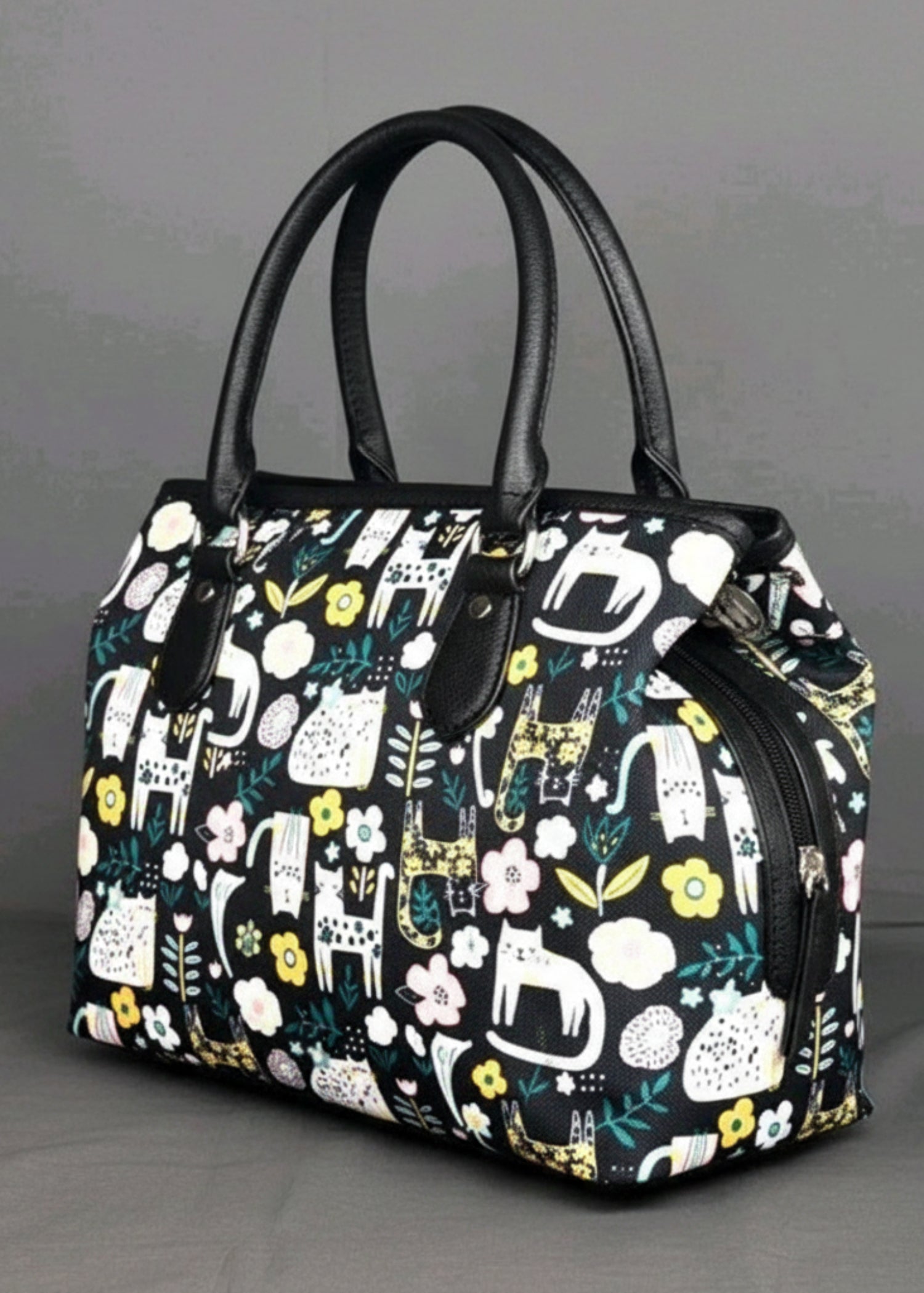 Cat Print Purse Handbag