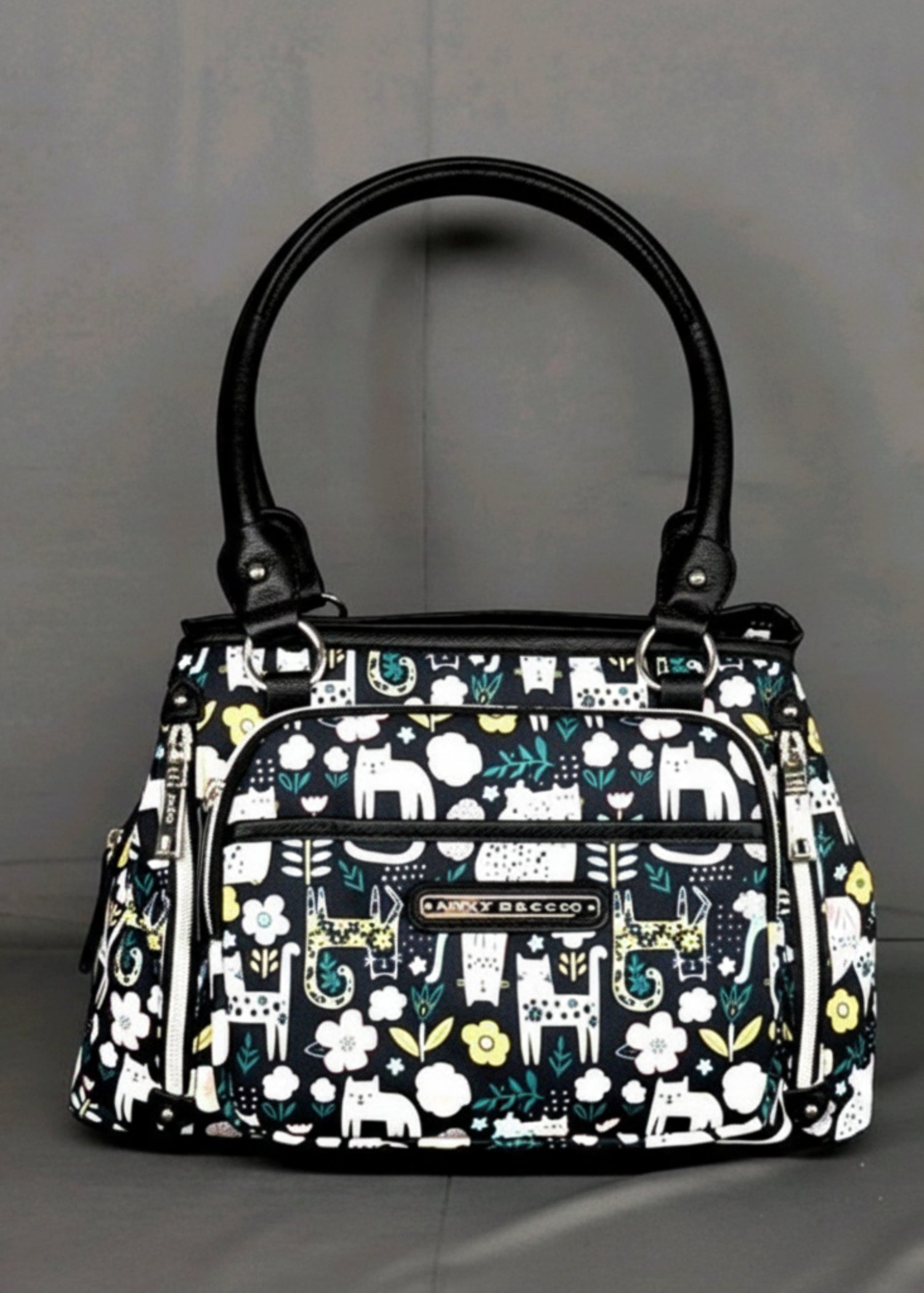 Cat Print Purse Handbag