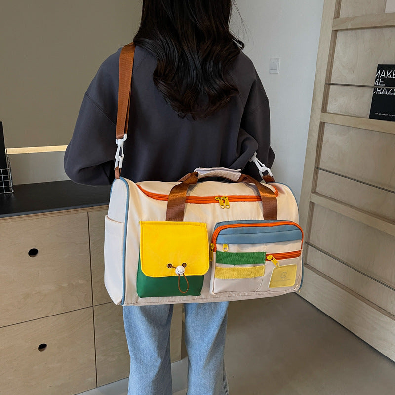 Color Block Multi-Pockets Travel Bag | Lily Bloom