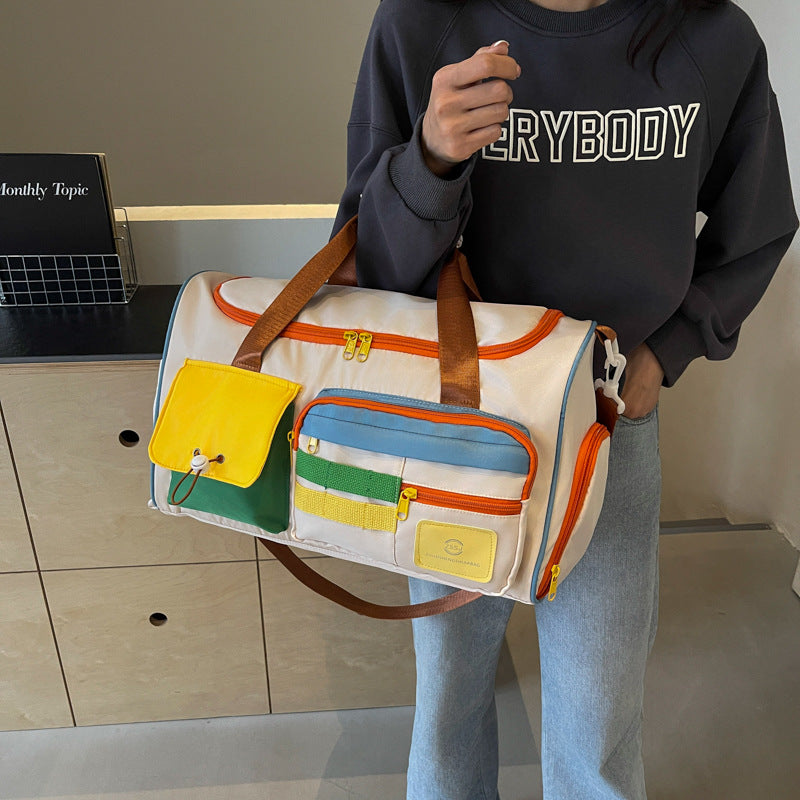 Color Block Multi-Pockets Travel Bag | Lily Bloom