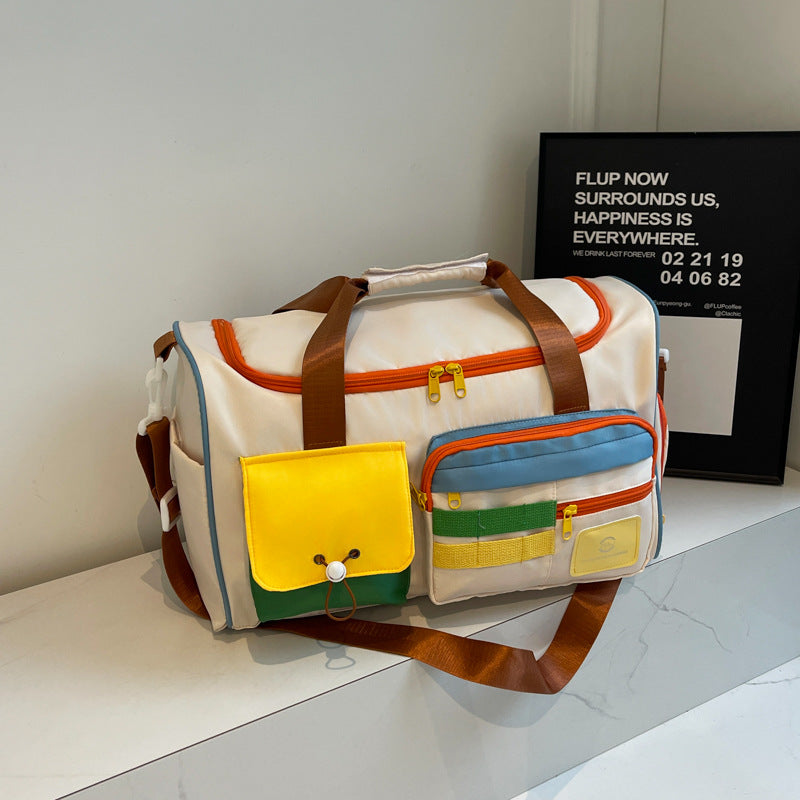 Color Block Multi-Pockets Travel Bag | Lily Bloom