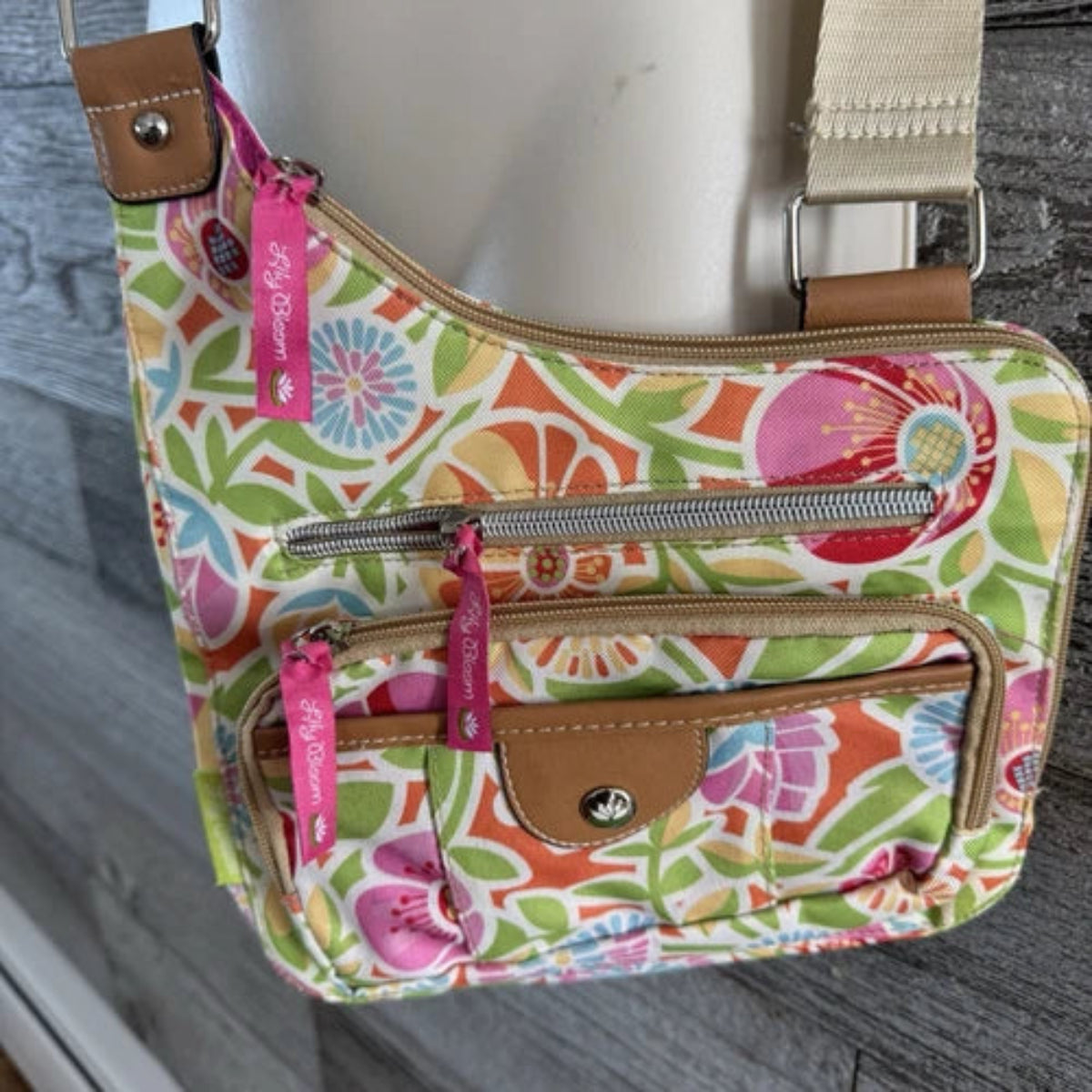 Colorful Floral Eco Crossbody Bag