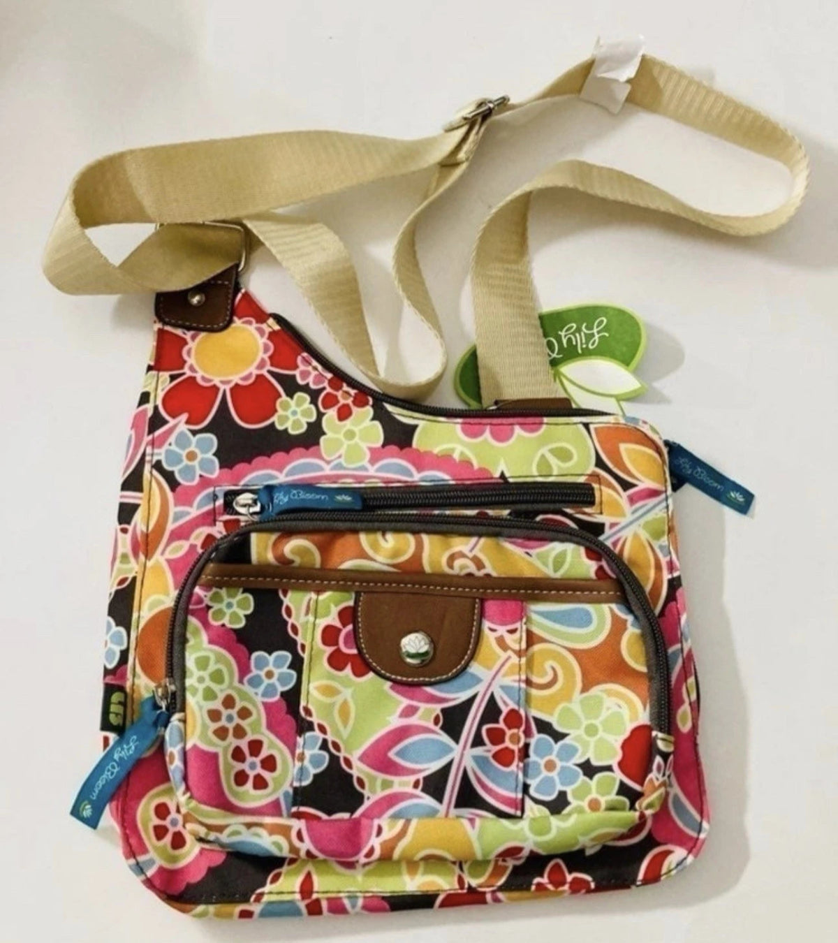 Colorful Floral Eco Crossbody Bag