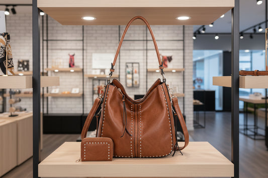 Concealed Carry Hobo Crossbody Leather Bag Wallet Set | Lily Bloom