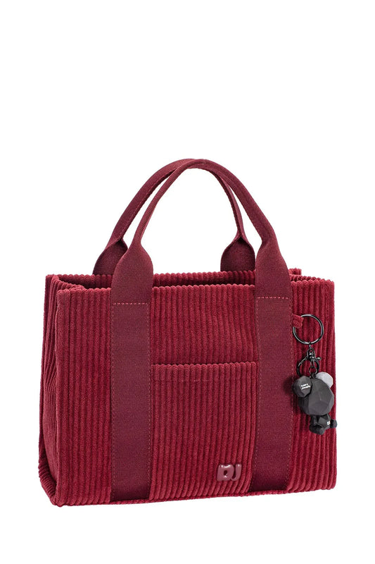 Corduroy Handbag Bag with Charm Details | Lily Bloom