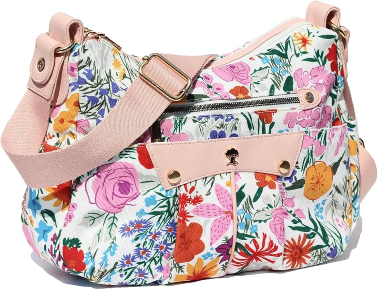 Crossbody Bag with 2 Detachable Straps - Lily Bloom