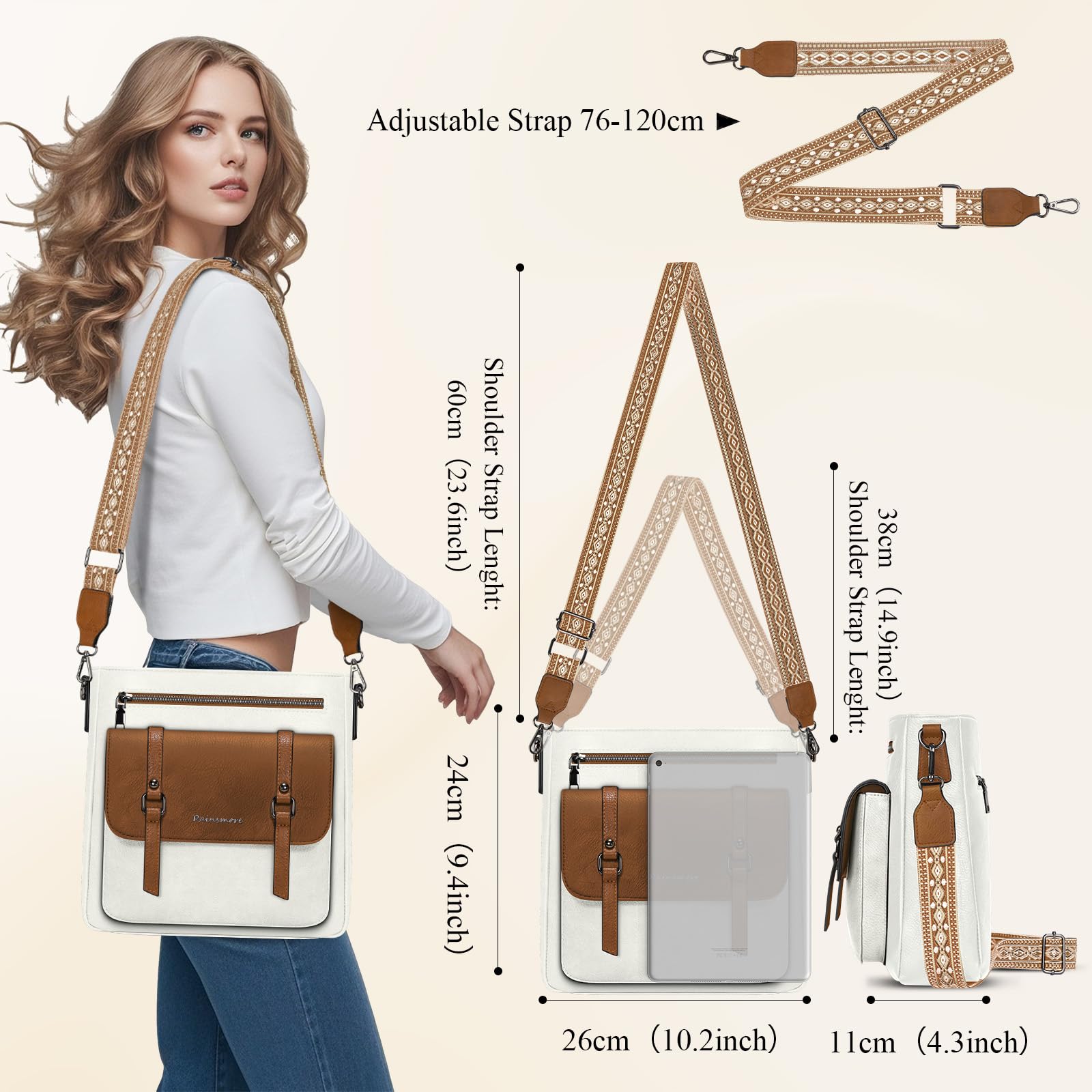 Waterproof Leather Crossbody Lightweight Shoulder Handbag | Lily Bloom