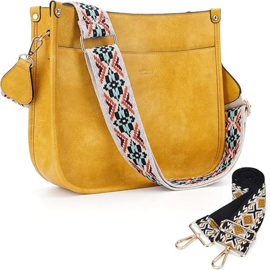 Crossbody Vegan Leather 2 Adjustable Leopard Shoulder Guitar Strap - Lily Bloom Store