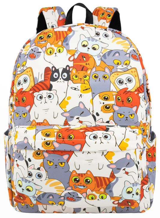 Cute Cat Trendy Waterproof Backpack | Lily Bloom