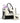 Dachshund Canvas Tote Bag with Top Zipper Closure and Shoulder Strap