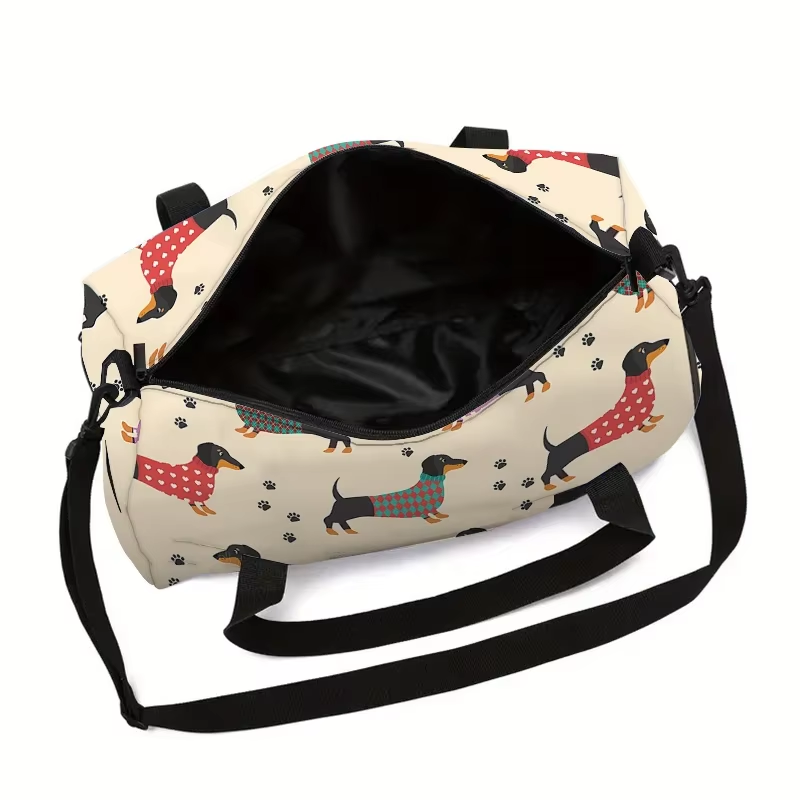 Dachshund Dog Travel Duffel Bag Sport Gym Luggage Bag