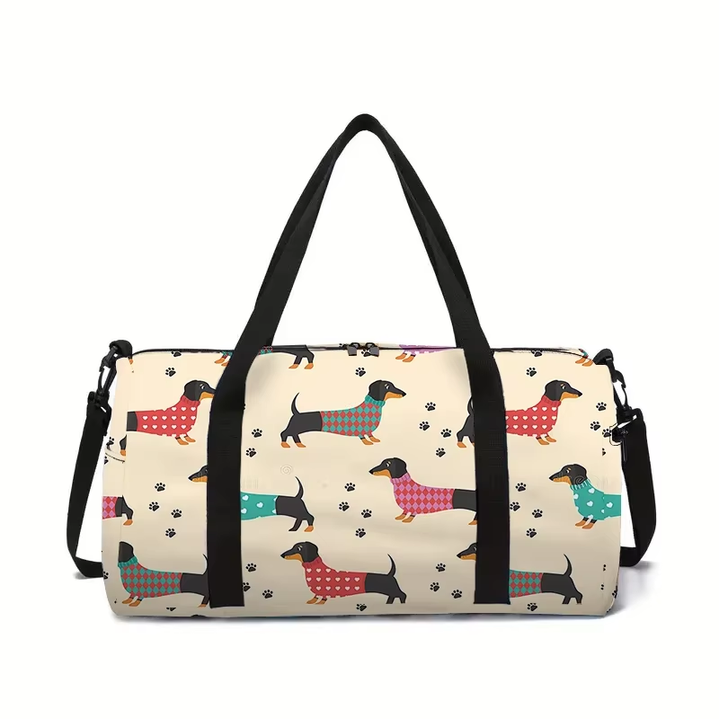 Dachshund Dog Travel Duffel Bag Sport Gym Luggage Bag