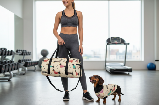 Dachshund Dog Travel Duffel Bag Sport Gym Luggage Bag