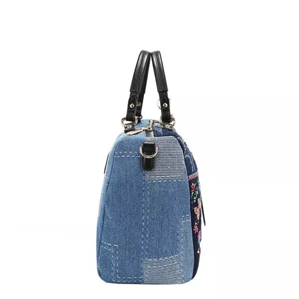 Denim Boston Bag | Lily Bloom