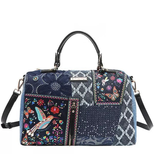Denim Boston Bag | Lily Bloom