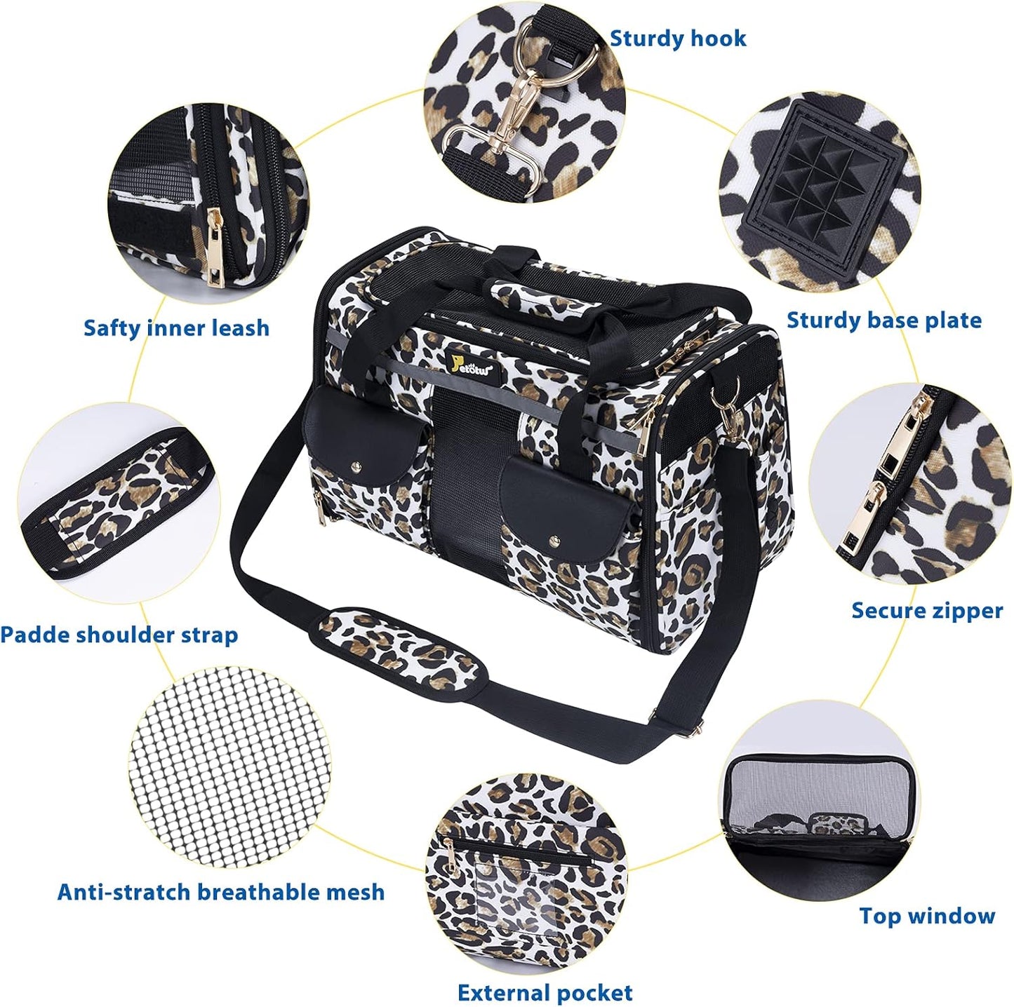 Airline Approved Portable Foldable Dog Cat Travel Carrier | Lily Bloom