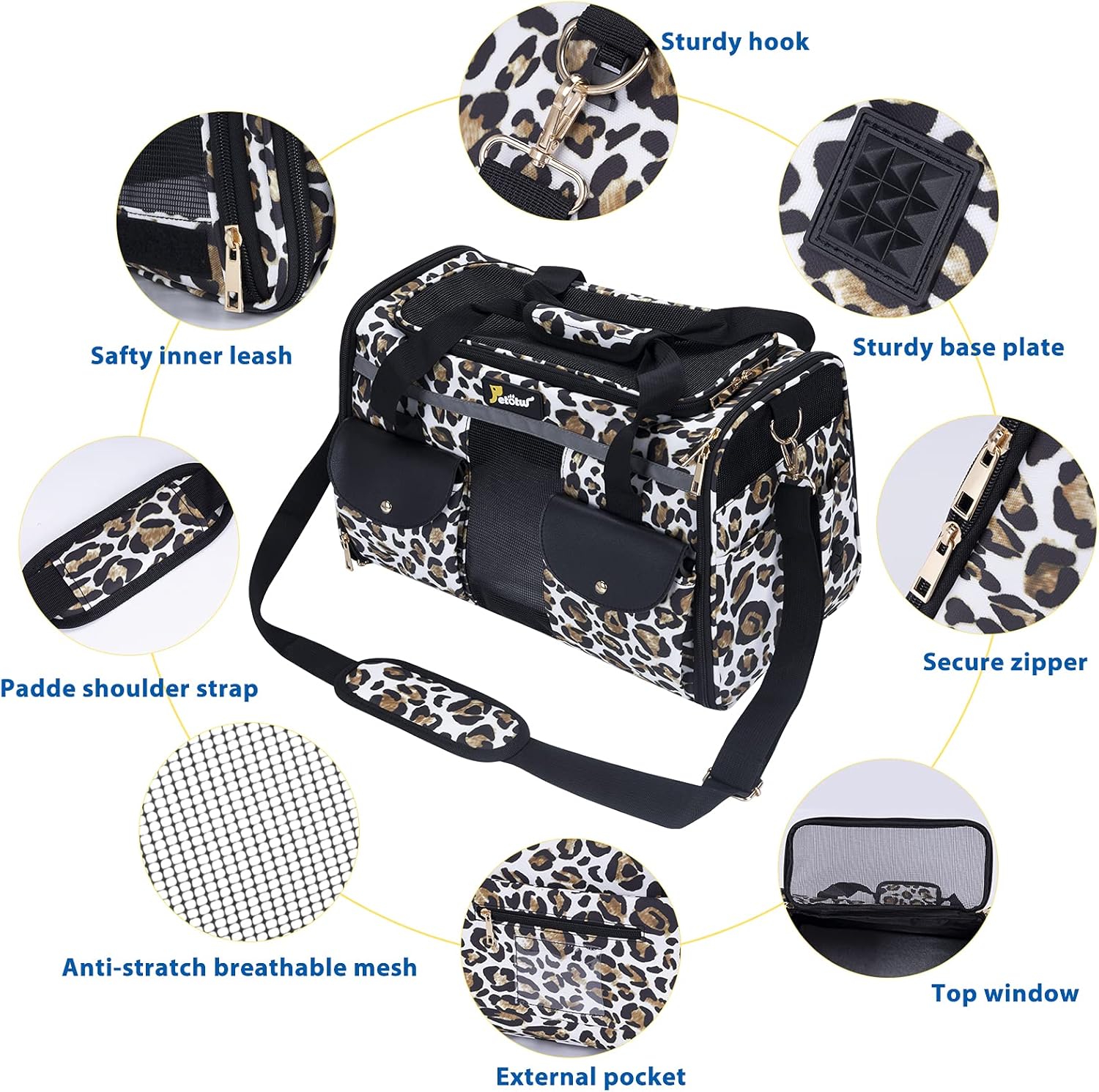 Airline Approved Portable Foldable Dog Cat Travel Carrier | Lily Bloom