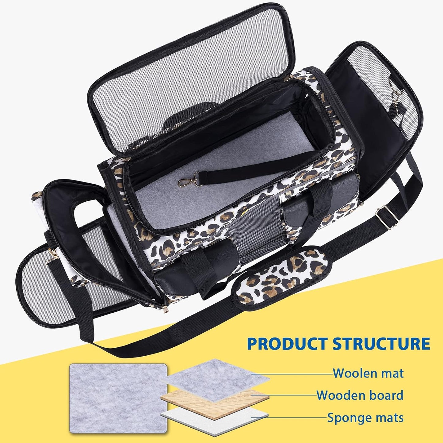 Airline Approved Portable Foldable Dog Cat Travel Carrier | Lily Bloom