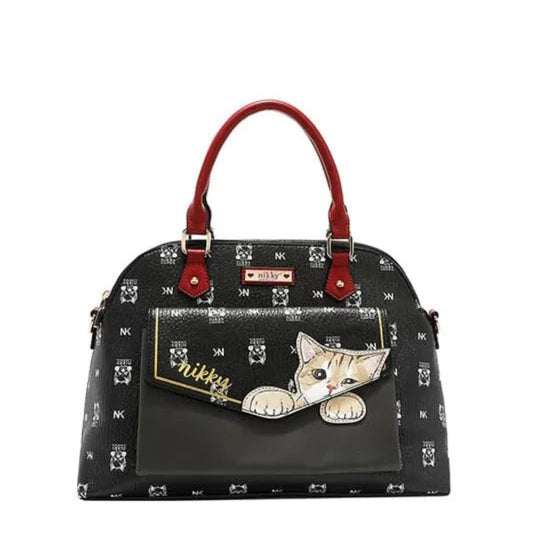 Eco-Leather Cat Dome Bag | Lily Bloom