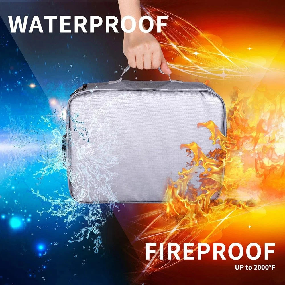 Fireproof Waterproof Lockable Safe Organizer Bag