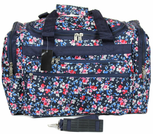 Floral 19” Travel Duffle Bag-Lightweight Carry-On Weekender for Women