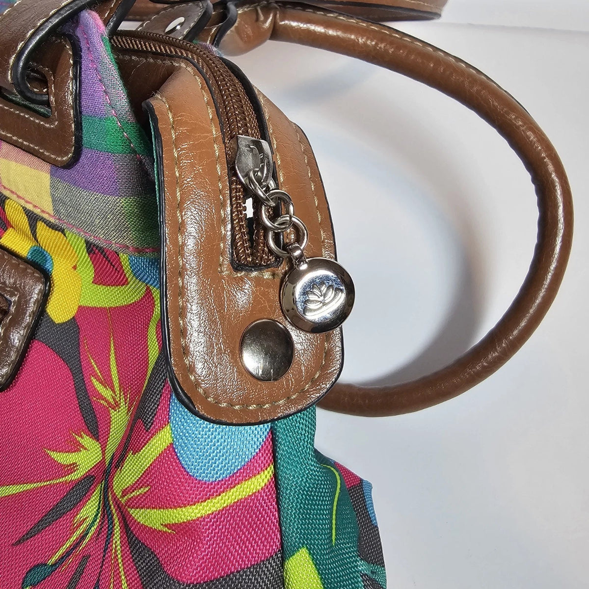 Floral Satchel Top-Handle Bag