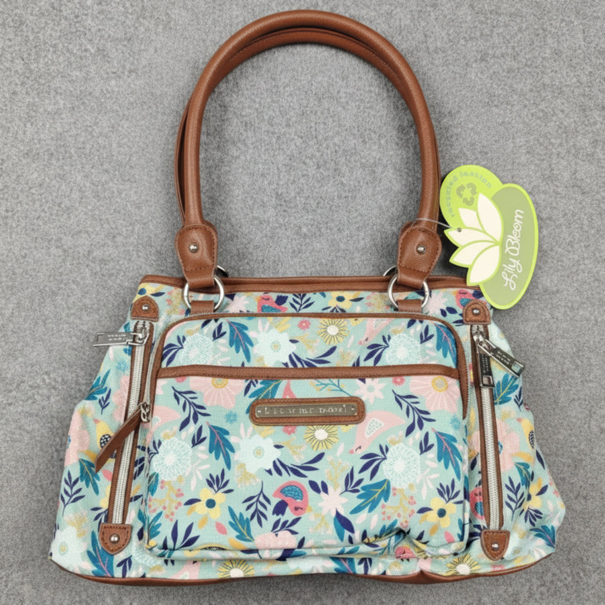 Floral Satchel Top-Handle Bag