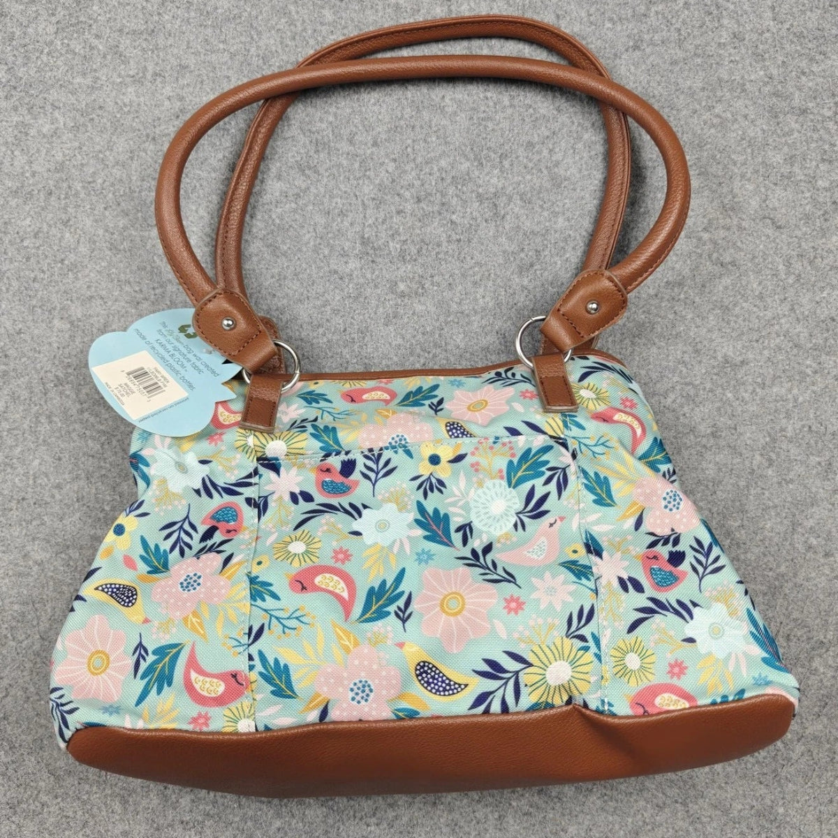Floral Satchel Top-Handle Bag