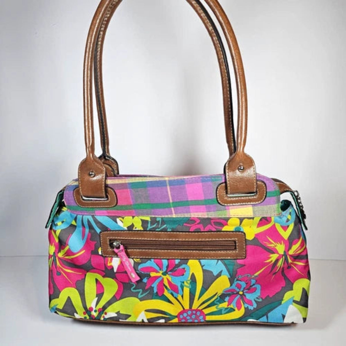 Floral Satchel Top-Handle Bag