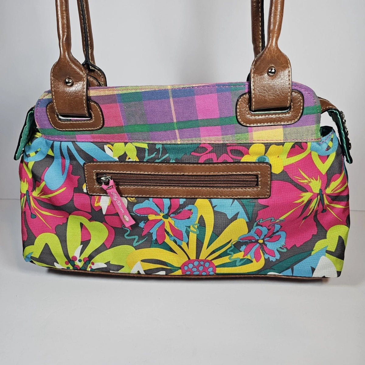 Floral Satchel Top-Handle Bag