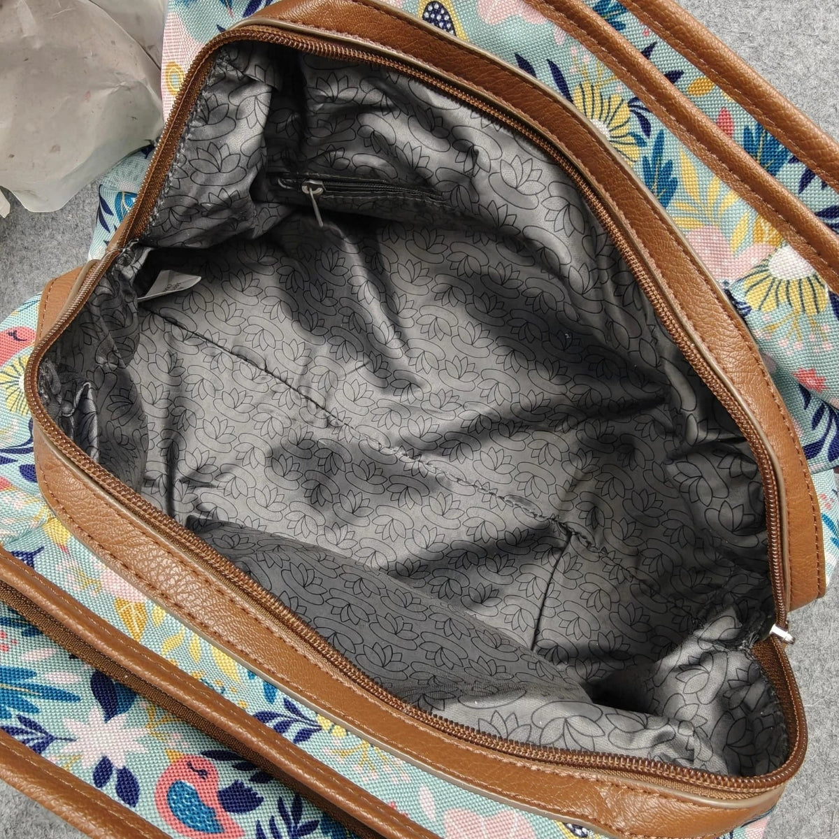 Floral Satchel Top-Handle Bag