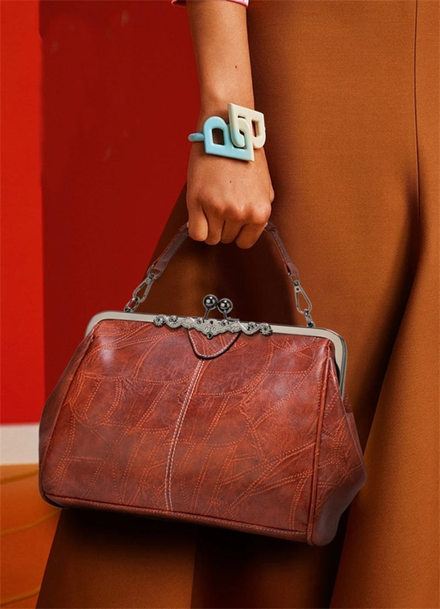 Frame Purse Crossbody Clip Bag