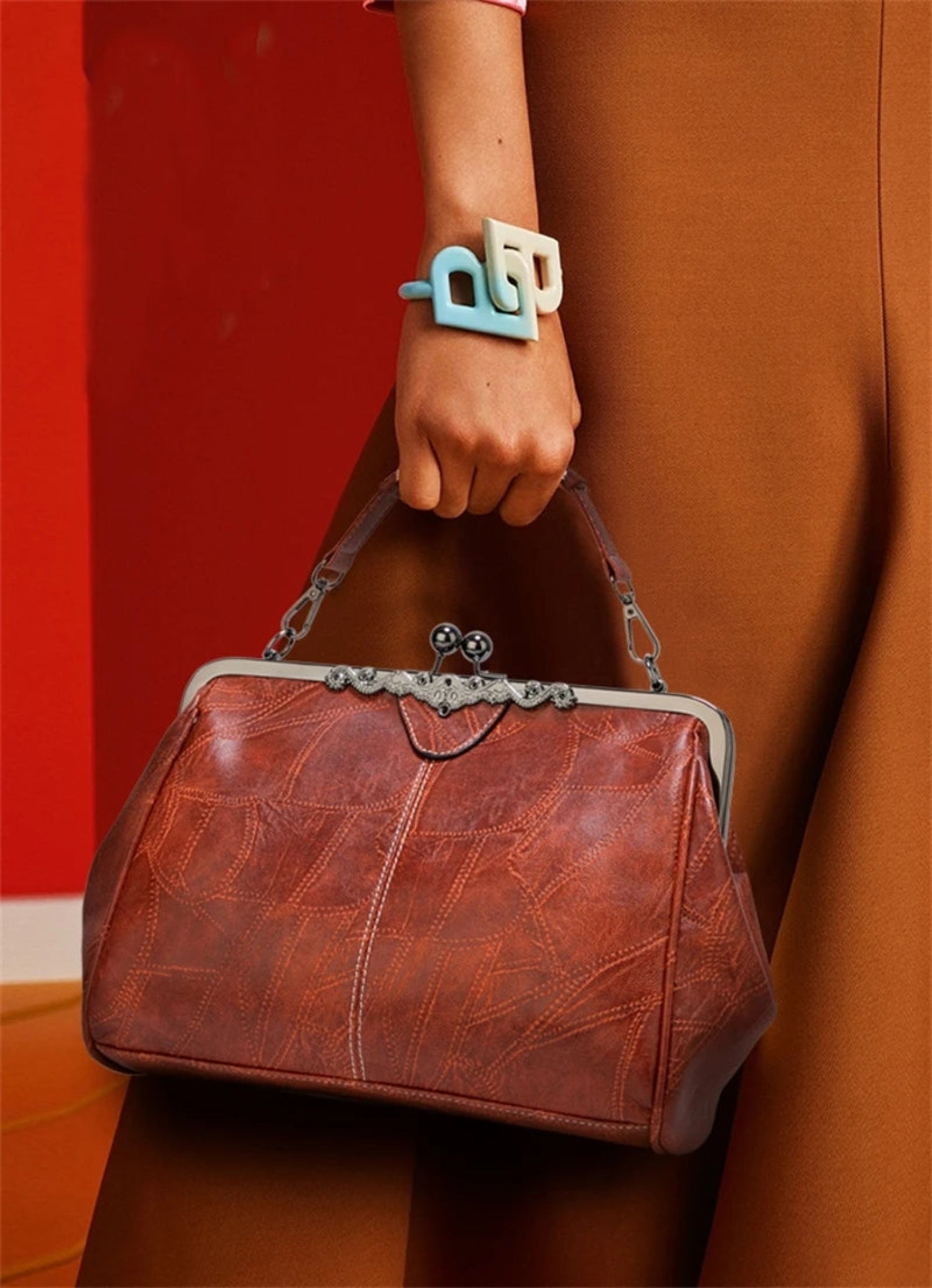 Frame Purse Crossbody Clip Bag