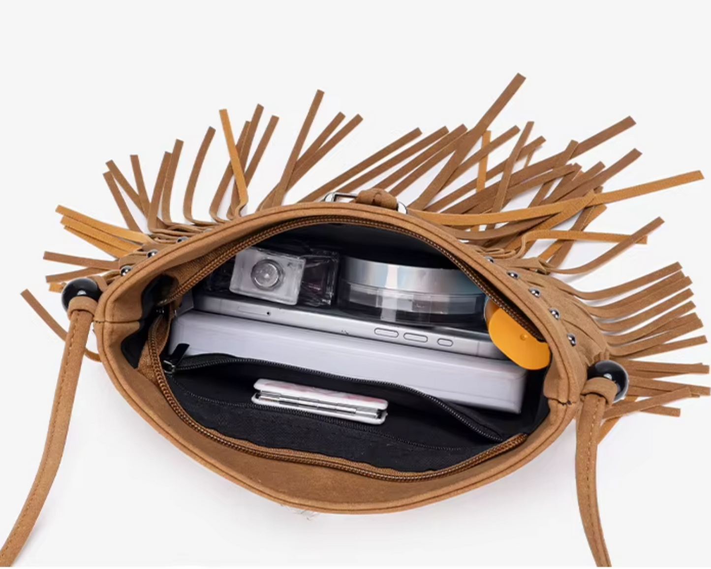Fringe Studded - Crossbody Bag