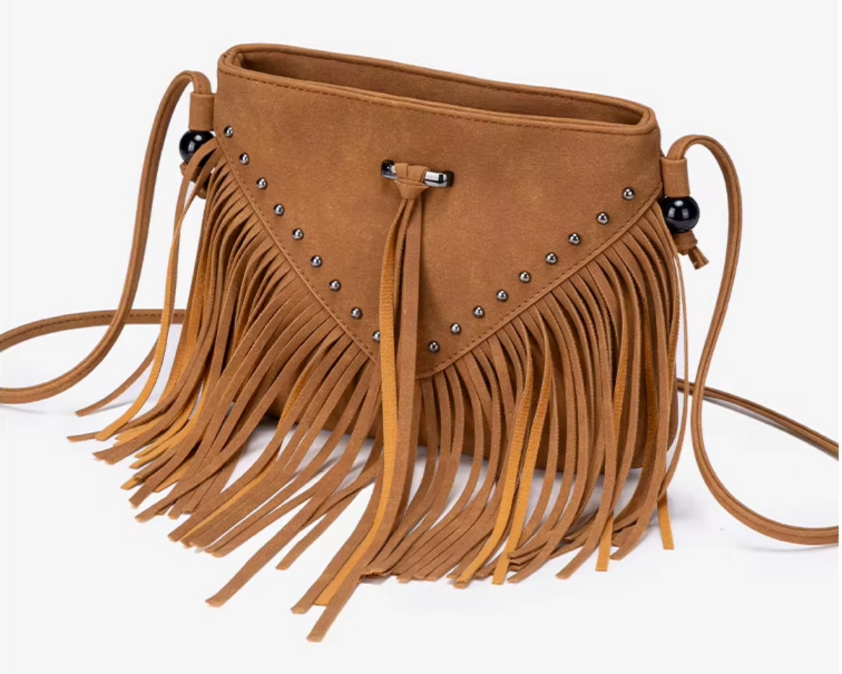 Fringe Studded - Crossbody Bag