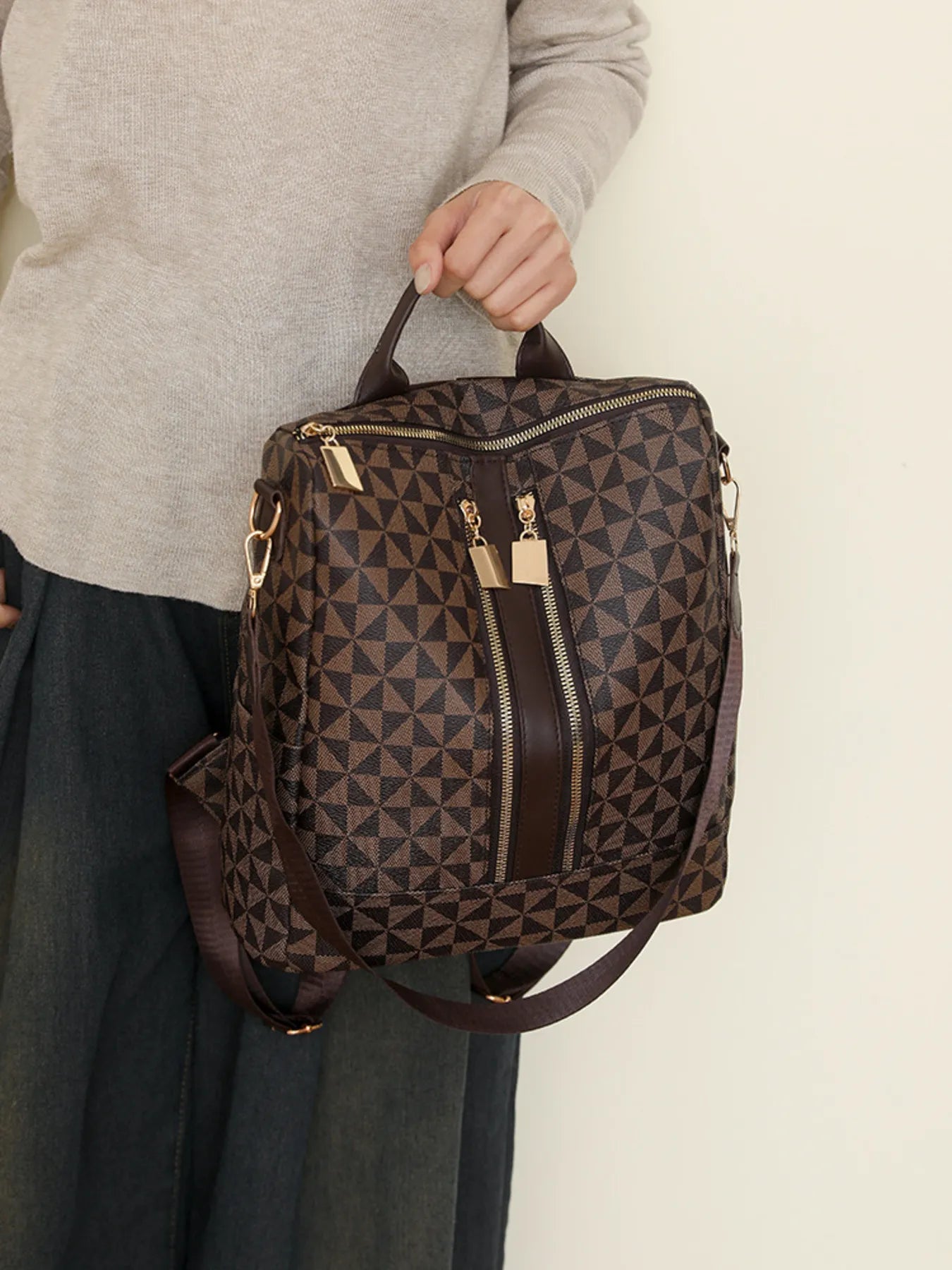 Geometric Pattern Backpack Bag | Lily Bloom