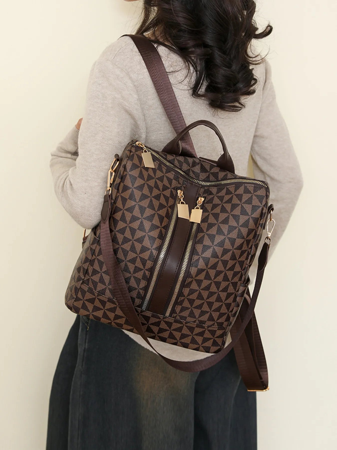 Geometric Pattern Backpack Bag | Lily Bloom