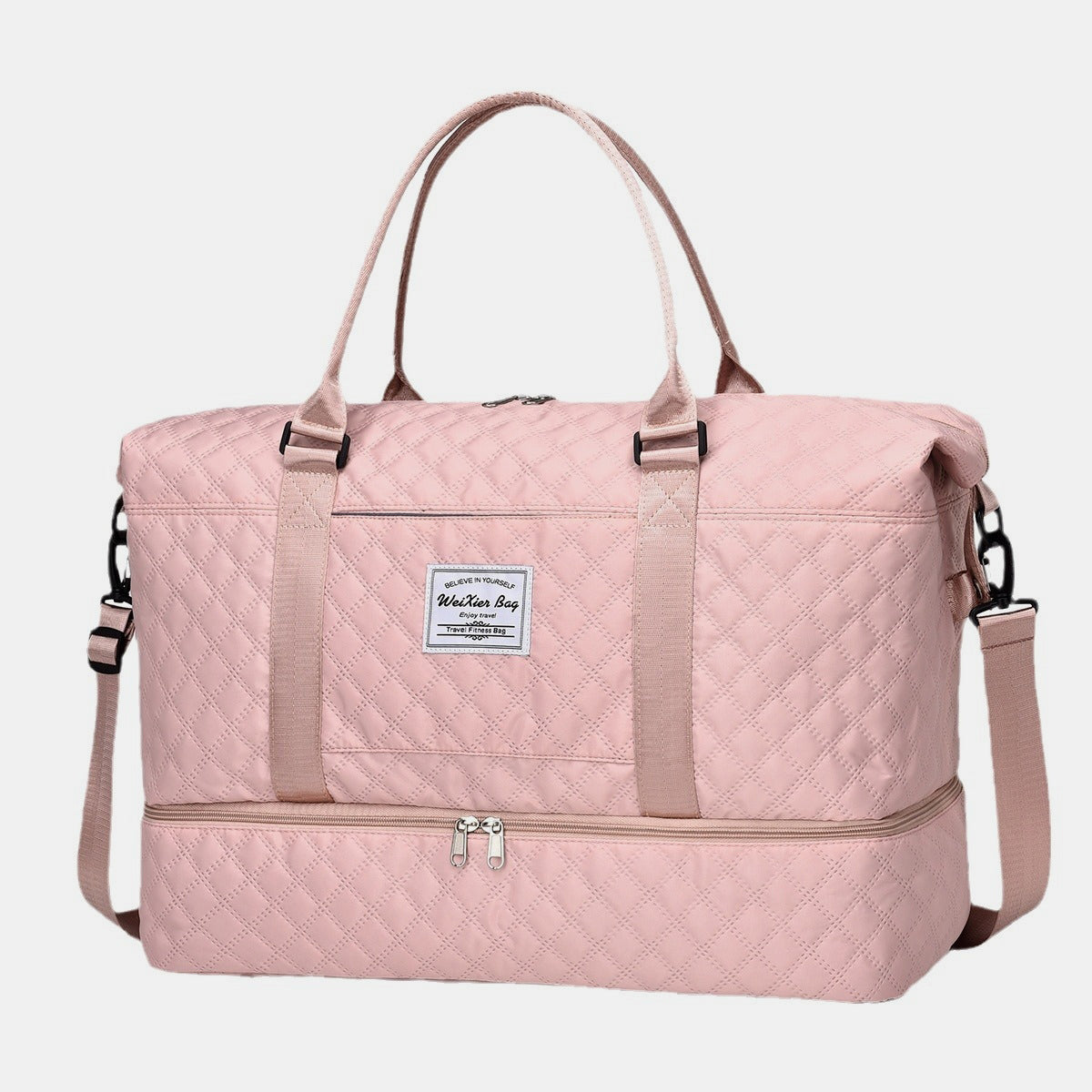 Diamond Grid Oxford Cloth Oversize Travel Bag - Lily Bloom Store