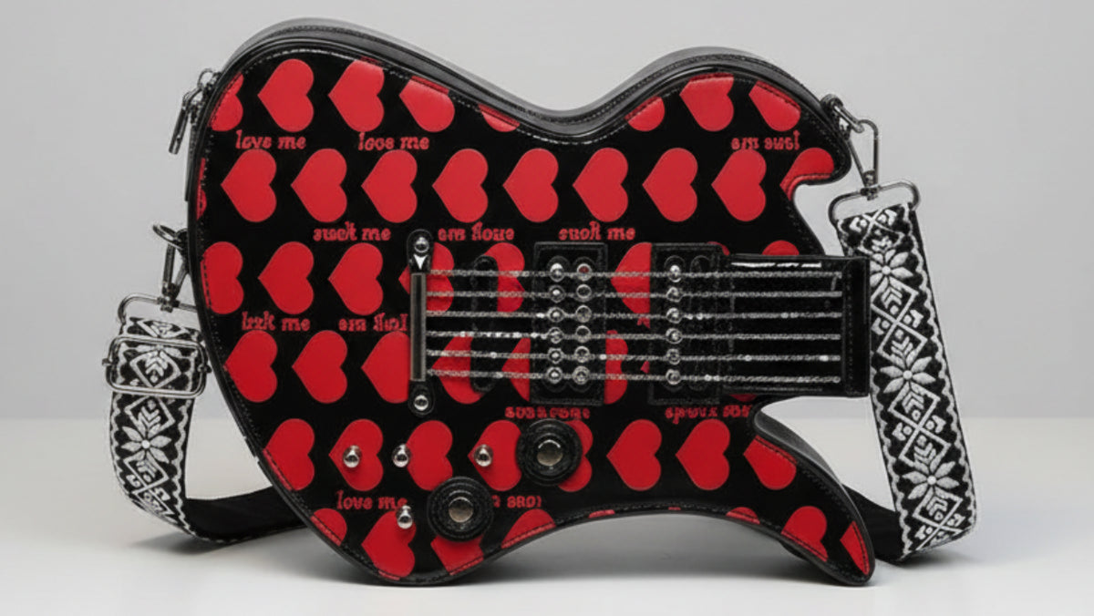 Guitar-Shape Crossbody Bag