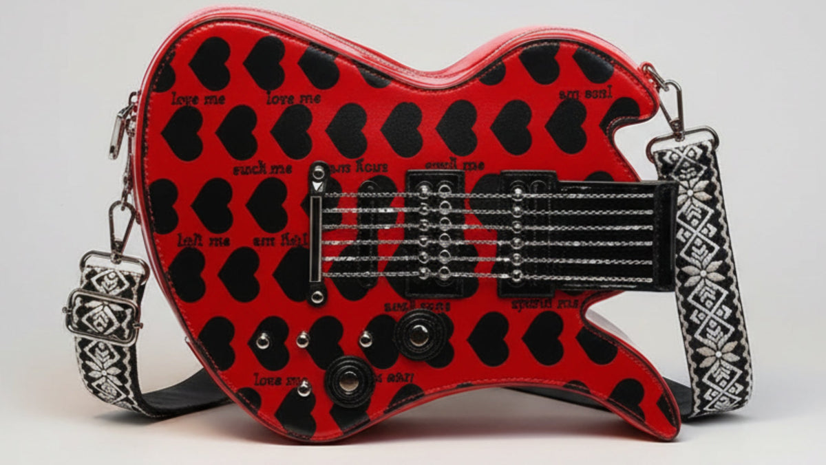 Guitar-Shape Crossbody Bag