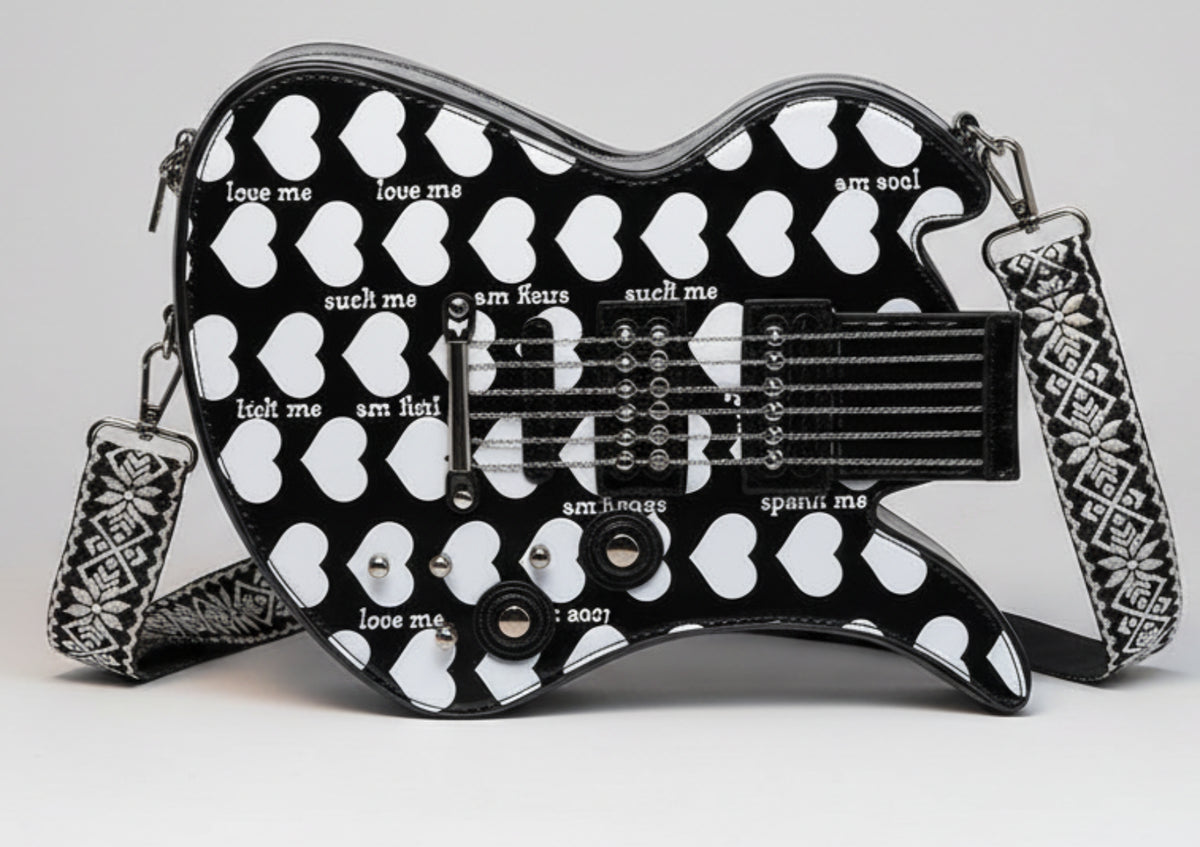 Guitar-Shape Crossbody Bag