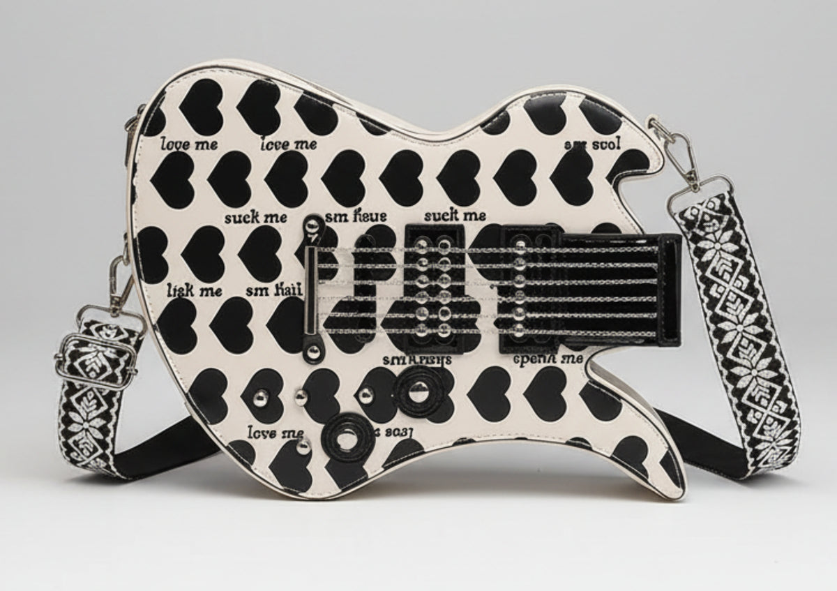 Guitar-Shape Crossbody Bag
